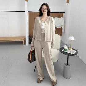 懒人力荐！叠搭单穿一把手糯米羊绒休闲显瘦外穿套装