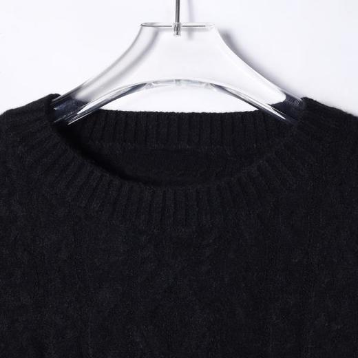 2375SDSA男士秋冬新款痞帅男装时尚纯色纽花圆领针织衫百搭休闲毛衣 商品图2