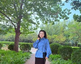 立领插肩袖上衣