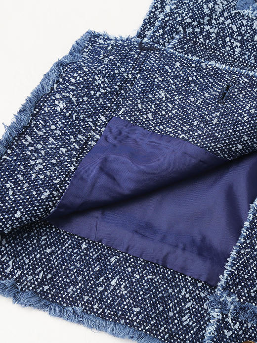 复古腔调十足！蓝调粗花呢马甲，解锁小香风新时尚 商品图4