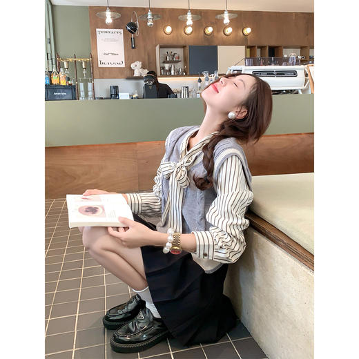 【149元任选2件】现货！设计感条纹长袖衬衫 商品图2