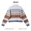 72367SDSA秋冬新款痞帅男装复古时尚条纹拉链翻领针织衫百搭开衫毛衣 商品缩略图5