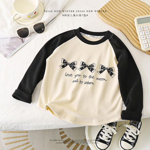 【39.9/任选2件】巴比童装儿童秋款长袖T恤童装 女童圆领休闲上衣 宝宝可爱卡通印花打底衫★ 商品图9