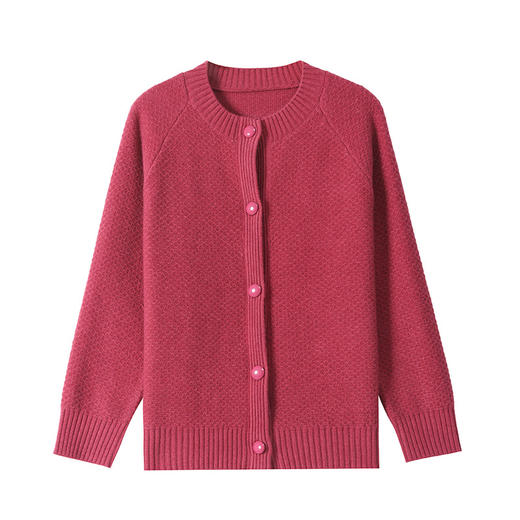 CC圆领针织开衫女短款春秋新款长袖宽松显瘦毛衣薄款打底衫上衣外套 商品图4