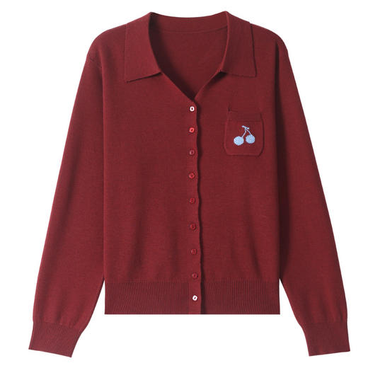 CC女士秋装气质外套短款洋气毛衣开衫2025新款翻领针织上衣外搭洋气 商品图4