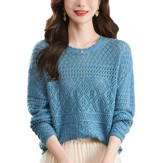 CC短款女装秋装上衣2025新款镂空针织打底衫洋气好看减龄毛衣女外穿 商品图4