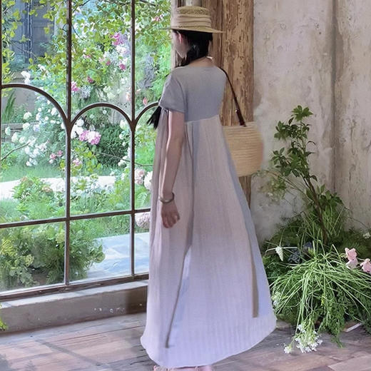 裁缝学苑AQ543新中式汉元素改良宽松汉服连衣裙纸样女装短袖裙子样板 商品图2