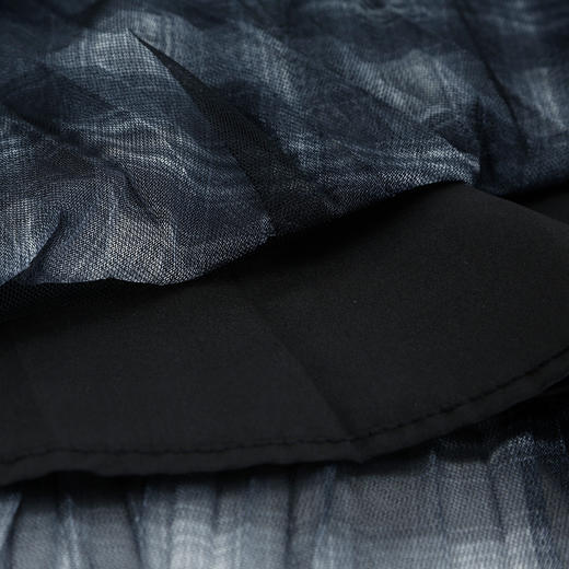 QG501斯尔丽2025秋季新款百搭压褶不规则显瘦遮肉A字设计感格子半身裙 商品图6