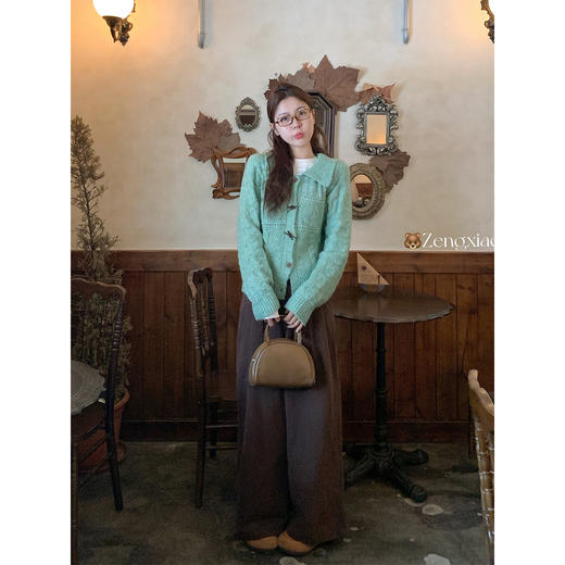 <曾小咸推荐>韩系复古麻花毛衣外套女【预售款，预计3-15天发货】 商品图4