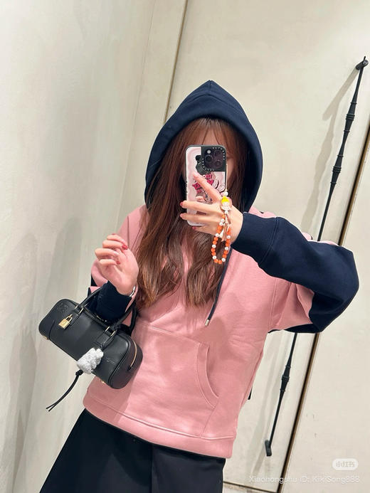 914-1 lew双拼色连帽卫衣 炒鸡重磅 情侣同款 我穿S宽大 老朱穿S合身 商品图1