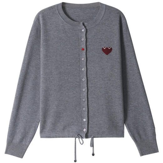 CC短款抽绳针织开衫薄款洋气时髦女装秋装2025新款好看毛衣外套减龄 商品图4