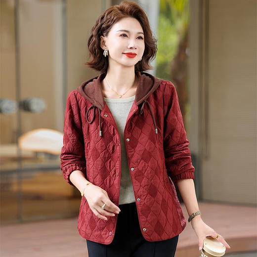 FW 8876外套洋气撞色连帽夹克风衣 商品图0