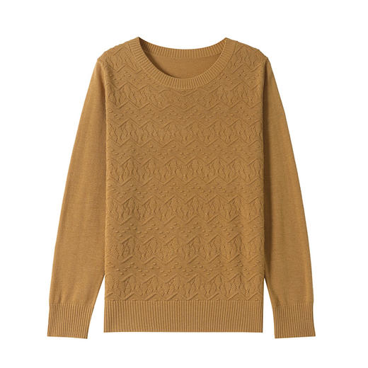 CC圆领毛衣女士春秋季2025新款洋气波浪针织宽松上衣羊毛打底衫内搭 商品图4