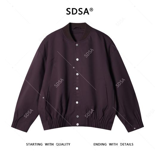 25Y200SDSA男士秋冬新款痞帅男装潮牌衬衫褶皱棒球领夹克百搭时尚外套 商品图1