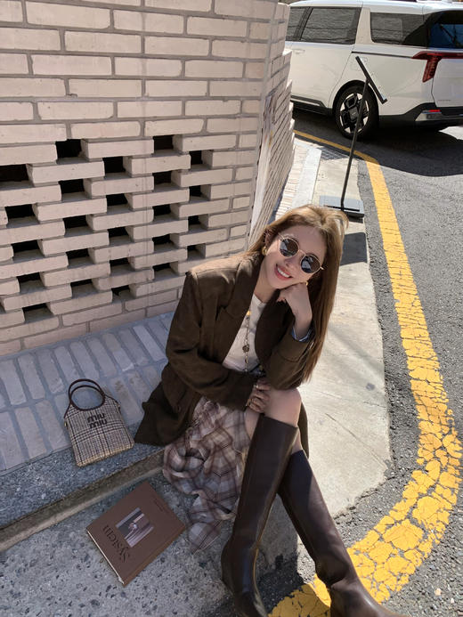 Read Nameless/独家开衩格子半裙游牧风 2025/9/15 商品图7