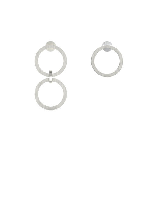 SSCE｜222SAB2E107F Earrings黑洞不对称耳环15x30mm 15x15mm【BLACK HOLE】 商品图0