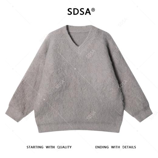 8272SDSA男士秋冬新款痞帅男装潮流V领针织衫宽松型时尚慵懒风毛衣 商品图1
