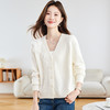 CCv领羊毛针织开衫女春秋2025新款长袖短款外搭上衣早秋季毛衣外套 商品缩略图3