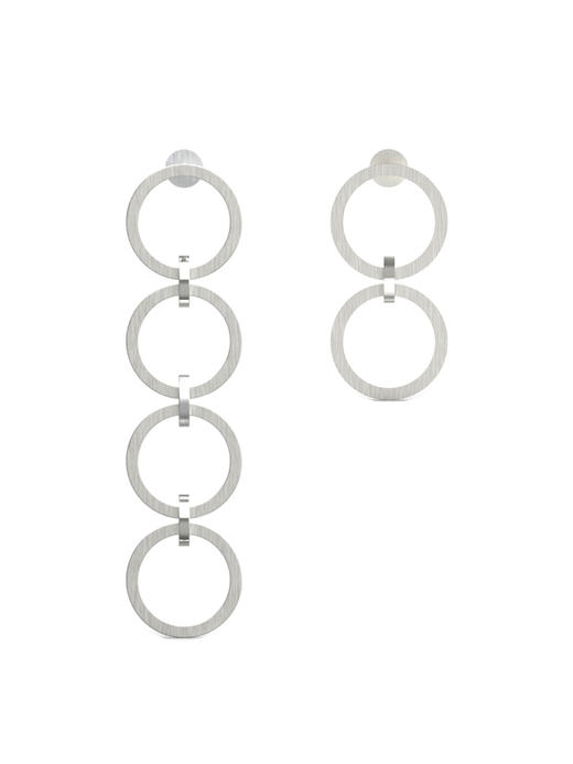 SSCE｜222SAB2E109F Earrings黑洞不对称耳环15x60mm 15x30mm【BLACK HOLE】 商品图0