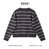 22523SDSA男士秋冬新款痞帅男装慵懒风撞色条纹纽扣圆领针织衫百搭毛衣 商品缩略图5
