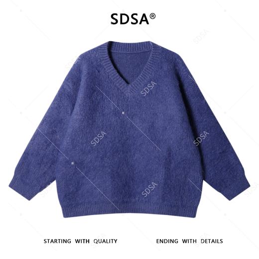 8272SDSA男士秋冬新款痞帅男装潮流V领针织衫宽松型时尚慵懒风毛衣 商品图1