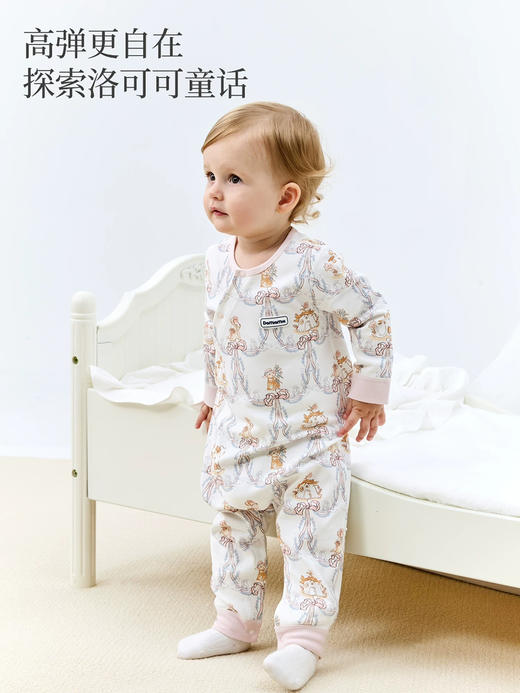 Domiamia 婴幼儿针织长袖斜开爬服 商品图1