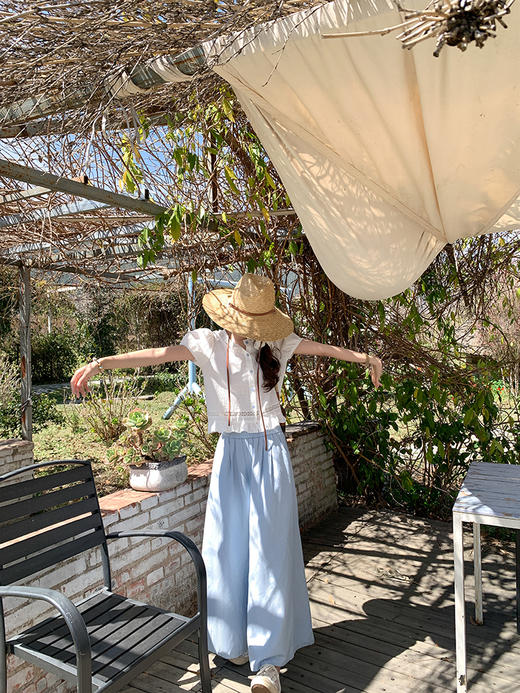 <曾小咸推荐>甜美泡泡短袖娃娃衬衫上衣 商品图11