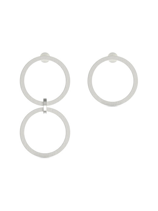 SSCE｜222SAB3E111F Earrings黑洞不对称耳环24x48mm 24x24mm 【BLACK HOLE】 商品图0