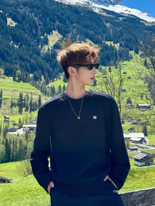 中性款logo长袖针织毛衣008 商品图1