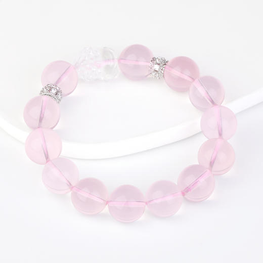 好运连珠  桃花契 天然粉水晶宝佛手串 商品图2