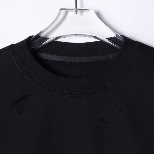 87617SDSA男士秋冬新款痞帅男装潮牌纯色破洞烫钻圆领卫衣时尚百搭上衣 商品图2