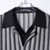 6902SDSA秋冬新款痞帅男装潮牌舒适竖纹翻领假两件衬衫老钱风百搭衬衣 商品缩略图1