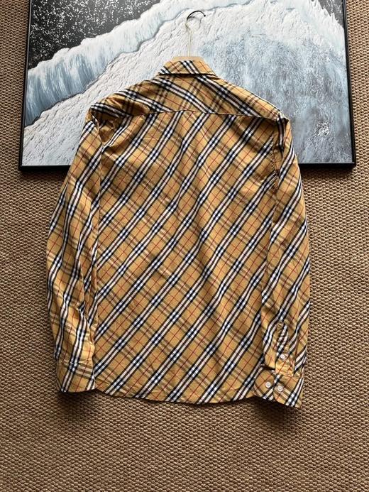 博柏利男士SS25格纹单侧胸袋蛇年限定款商务休闲长袖衬衫 商品图0