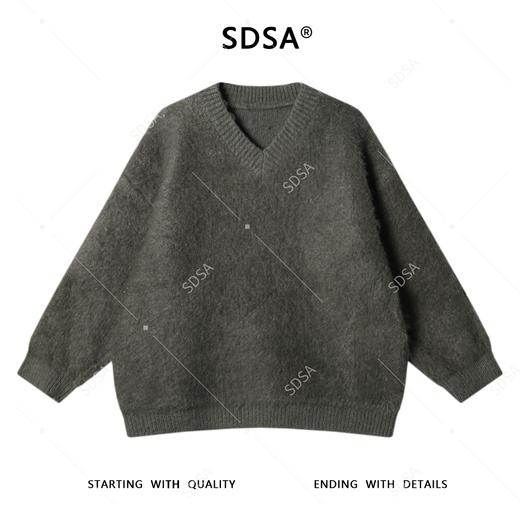 8272SDSA男士秋冬新款痞帅男装潮流V领针织衫宽松型时尚慵懒风毛衣 商品图1