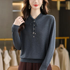 CC木耳领打底衫秋冬内搭漂亮洋气妈妈上衣2025新款宽松显瘦大码毛衣