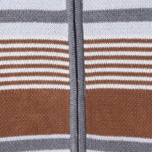 72367SDSA秋冬新款痞帅男装复古时尚条纹拉链翻领针织衫百搭开衫毛衣 商品图3