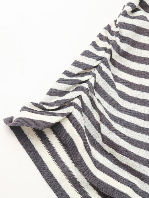 法式风情拉满！条纹一字肩长袖上衣，尽显慵懒优雅 商品图4