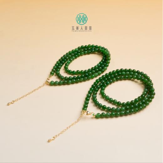 和田玉项链-碧玉108圆珠项链约6mm 商品图0