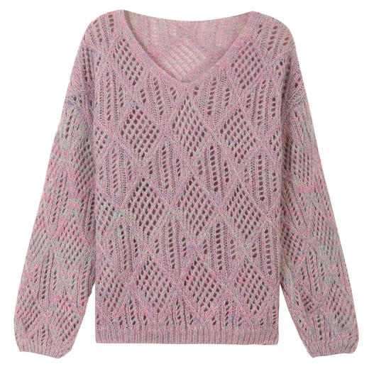 CC镂空罩衫上衣女春秋宽松外穿毛衣2025年新款大码胖mm慵懒风打底衫 商品图4