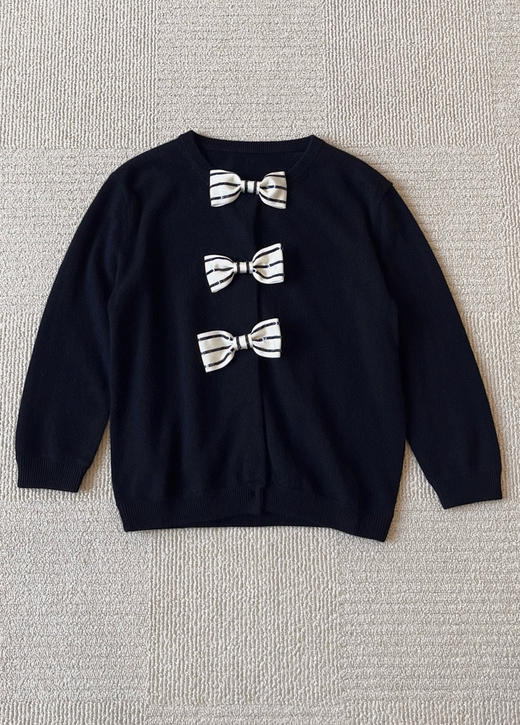 914-2 阿V 千金大小姐 蝴蝶结 羊毛开衫 商品图9