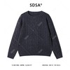 2375SDSA男士秋冬新款痞帅男装时尚纯色纽花圆领针织衫百搭休闲毛衣 商品缩略图0