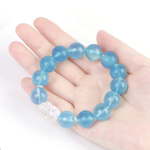 好运连珠 水金相成 海蓝宝宝佛手串 商品图6