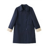 HR ZYF8881松弛感简约撞色袖洋气宽松版休闲纯色气质中长风衣 商品缩略图4