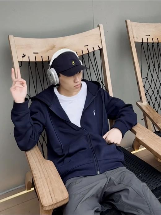 秋季新款！常青基础款！拉夫劳伦连帽拉链毛圈棉外套 商品图1