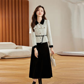 HR LSNY2465小香风名媛气质收腰套装裙