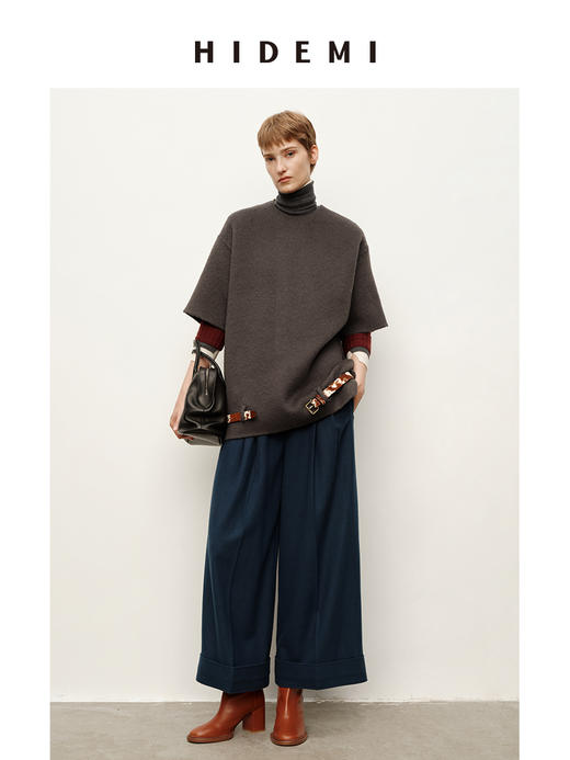 HIDEMI 进口动物纹牛毛牛皮金属扣皮带腰带 商品图1