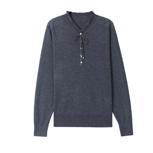 CC木耳领打底衫秋冬内搭漂亮洋气妈妈上衣2025新款宽松显瘦大码毛衣 商品图4