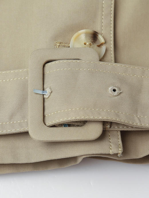 时髦精必备！卡其色短款双排扣风衣，演绎随性街头风 商品图4