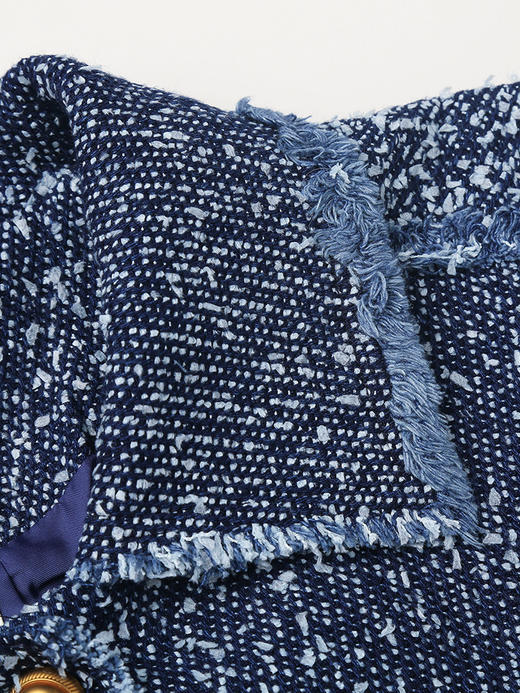 复古腔调十足！蓝调粗花呢马甲，解锁小香风新时尚 商品图2