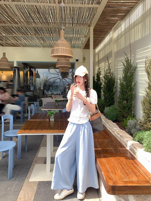 <曾小咸推荐>甜美泡泡短袖娃娃衬衫上衣 商品图8